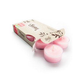 Pure Carnation Premium Tealight Candles - Highly Scented with Essential & Natural Oils - 6 Pink Tea Lights - Beautiful Candlelight - Made in the USA - Flower & Floral Collection