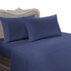 Luxurious Six (6) Piece NAVY Solid Solid/Plain, KING Size, 1000