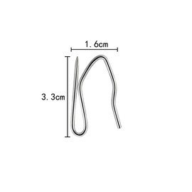 Metal Curtain Hooks, 30 PCS Stainless Steel Rustproof Drapery Hooks for Curtain, Door Curtain and Shower Curtain (1.3" X 0.6")