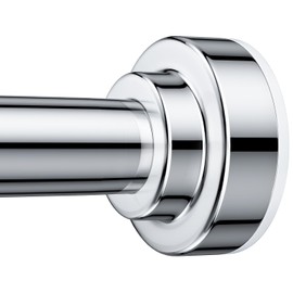 TEECK TEECK Shower Curtain Rod, 32-104 inch Adjustable Spring Tension Curtain Rod, Never Rust Anti-Slip Shower Curtain Rod for Bathroom, No Drilling, Never Collapse, Easy to Use, Silver