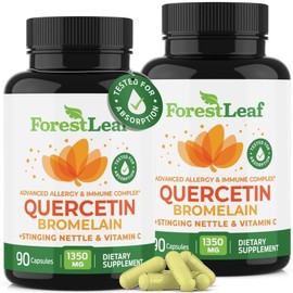 Forest Leaf Quercetin Bromelain 1350 90 tablets x2 packs / 포레스트리프 퀘르세틴 브로멜라인 Quercetin Bromelain 1350 90정 x2팩