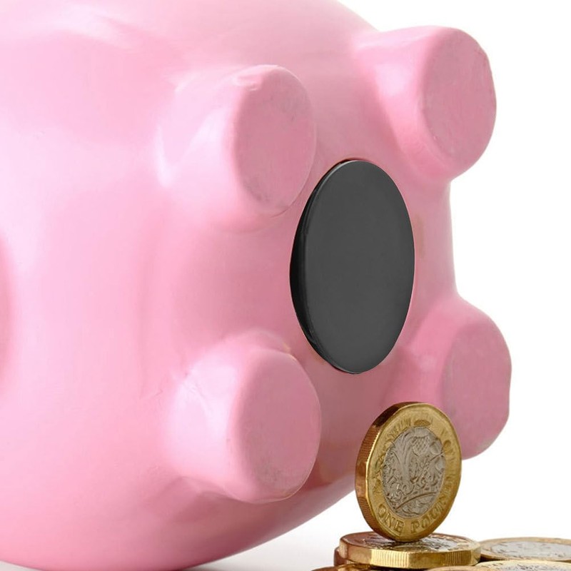 VICASKY 5PCS Black Rubber Saving Box Plug, Assorted Sizes Round