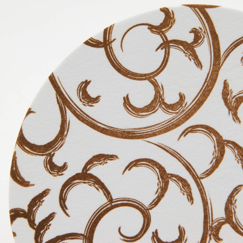Endoshoji PKCR702 Commercial Paper Coasters, Arabesque, 100 Piece Set, Brown