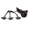 SecosAutoparts Front Grille 3pcs Smoked Lens Amber LED Lamp Running