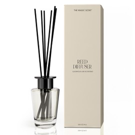 The Magic Scent Lavender Reed Diffuser - Luxury Decorative Scent Diffusers for Home with Premium Fiber Reeds for Lasting Gentle Dispersal - Natural, Toxin-Free Aroma Oil Diffuser Sticks