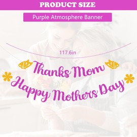Blumen- und Schmetterlingsbanner-Dekorationen zum Muttertag, exquisite Kulissen für den Muttertag, Banner-Zubehör zum „Alles Gute zum Muttertag“, Girlanden-Schilder, Festival-Dekorationen für Partys