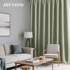Joydeco Sage Green Velvet Curtains 90 Inches 2 Panels, Luxury