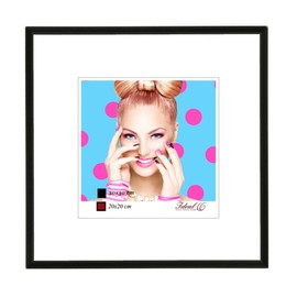Plastic Picture Frame, Lifestyle Photo Frame, Collage Wall Decoration, Poster Photo Style Colour: Black. Format: 20 cm x 20 cm