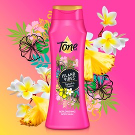 Tone Body Wash, Island Vibes, 16 fl oz (Pack of 6)