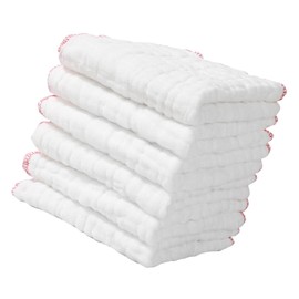 KICHOUSE 6Pcs Cotton Kitchen Towels Absorbent Dish Cloths for Washing Dishes and Everyday Cooking Durable Cleaning Rags for Home for Sensitive Surfaces