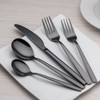 Berglander 24 Piece Titanium Black Plated Stainless Steel Cutlery Set,