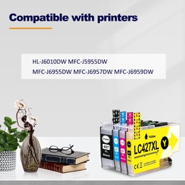 LAIPENG LC427XL LC427 XL LC-427XL Cartridges Compatible with Brother HL-J6010DW MFC-J5955DW MFC-J6955DW MFC-J6957DW MFC-J6959DW Printer LC-427XLBK LC-427XLC LC-427XLM LC-427XLY Multipack (4-Pack)