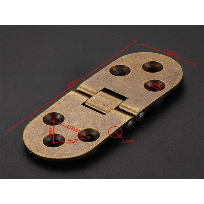 Folding Flip Top Hinge, Tiberham 180 Degree Round Edge Sewing