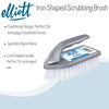 Elliott Iron Shaped Scrubbing Brush with Curved Grip Handle, Durable