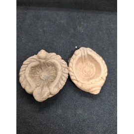 Generic Smoked Mini Clay Diya Broken 200 GMS, Saffron