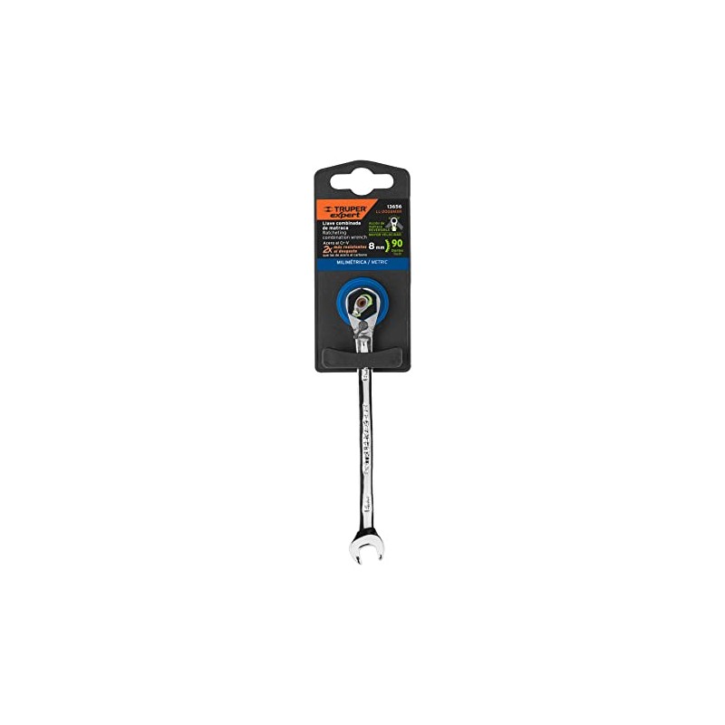 Truper Expert LL-2008MXR, Llave combinada matraca reversible 8 mm x