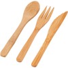 Creativ Company Bambus-Besteck-Set 3tlg. Bambuslöffel Bambusgabel Bambusmesser wie Holzbesteck