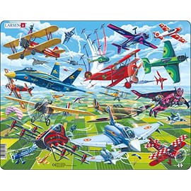 Larsen Puzzles Airplane Show 64 Piece Children's Jigsaw Puzzle