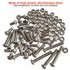 84Pcs M6 x 8mm,12mm,16mm,20mm,30mm,40mm Hex Pan Head Cap Bolts Nuts