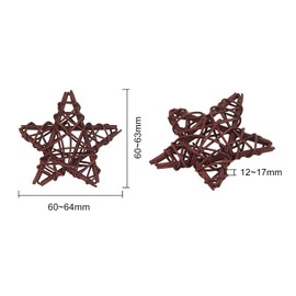 Airssory 9 Pcs 3-Colors Star Shaped Natural Wicker Rattan Balls Vase Fillers for Christmas Tree Ornament Wedding Birthday Party Decoration