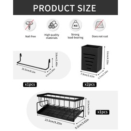 Toaren Spülbecken Organizer für Küche,Küchen Sink Badezimmer Organizer mit Abflusspfanne,Abwasch Organizer,2 Aufbewahrungsbox,Schwammhalter Spülbecken,Spültuchhalter