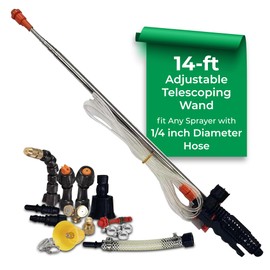My4Sons Adjustable Telescoping Wand Compatible with Any Backpack Sprayer with 1/4" Hose - Pressure Washer Extension Wand - Pump Spray Attachment - Power Washer Parts and Accessories for High Cleaning
