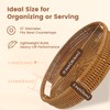VAZINE 12 Inch Rattan Lazy Susan Turntable Organizer, Round Rotating