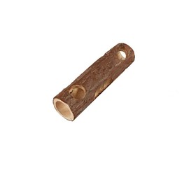 Tubos de túnel natural para hámster o pájaros molar juguetes (madera, 4.7 x 2.2 pulgadas)