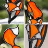 BOXCASA Fox Stained Glass Suncatcher for Window,Fox Gifts for Men