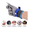 Cuero Guantes De Carnicero De Acero Inoxidable, Nivel 5 Anticortes