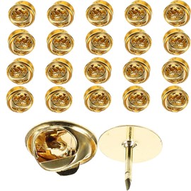 20Pcs Gold Butterfly Pin Stainless Steel Lapel Pin, Butterfly Clutch Tie Pins for Brooch Tie Hat Badge Insignia Backs