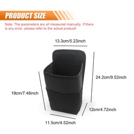 ZIMISI 2-in-1 Large Cup Holder, Auto Water Bottle Bag with Mesh Pocket, 80 oz Waterproof Leather Car Seat Side Organizer for Phone, Hanging Vehicle Stuff Holder for SUV Truck Car (2PCS)