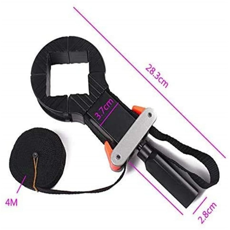 DIY Clamping Belt, Woodworking Fixing Tool, Aluminum Alloy & Plastic,