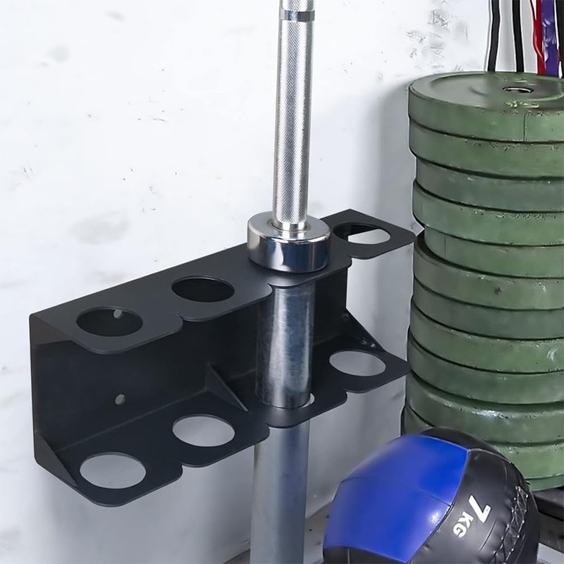 Luwint Barbell Holder Wall Mount, 4 Olympic Bar Storage Stand