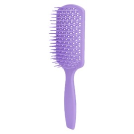 Professional Teasing Comb, Wide Hair Detangler Brush Comb, Scalp Massage Hollow Square Shaped Comb for Hairdressing(Purple-square)