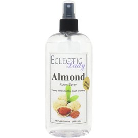 Almond Room Spray (Double Strength), 16 Ounces, No Artificial Colors, Parabens, or Preservatives - Fragrant Aromatic Room Mist For Home, Room, Office