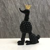Artgenius Golden Crown Black Poodle Figurine,Small (Black)