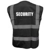Security Printed Black Hi Vis Vest/Waistcoat, Security Officer, Security Guard