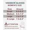 VIKIDEER Very Warm Fur Lined Gloves Women with Natural Brown
