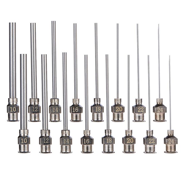 BENECREAT 16PCS 1.5 Inch Stainless Steel Dispensing Needle Tip Blunt