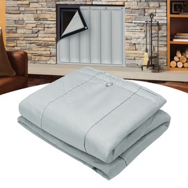 Wintcomfort Magnetic Fireplace Covers Indoor for Insulation, Fireplace Draft Stopper Blanket for Stopping Heat Loss, Magnetic Fireplace Cover for Inside Fireplace, Fireplace Screen, Grey, 51" x 39"