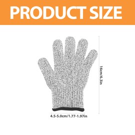 GIUSOBG 2 Pairs of Cut Protection Gloves Children's Cut Protection Gloves Powerful Level 5 Protection Carving Gloves Children Cut Resistant Gloves Children Work Gloves, XS, Suitable 5-8 Years
