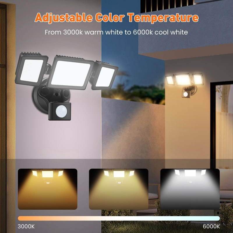 ALUSSO Motion Sensor Outdoor Lights with Remote 40W 4000LM Flood