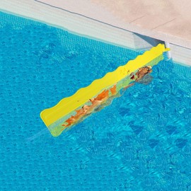 LISINAN Pool Surface Skimmer-Plastic Debris Skimmer,Hands Free Pool Leaf Skimmer,Work with Most Skimmer Systems on Above-Ground and in-ground Pools (Yellow)