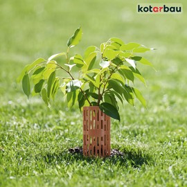KOTARBAU® Tree Protection Wild Bite Set of 4 20 cm Brown Plastic Bark Protection Plants and Tree Trunk Protection for Trees Bite Protection for Trees Tree Sleeves Tree Protection Tree Protection Tree
