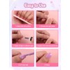 EBANKU 240 uñas postizas para niños, cortas y transparentes, para