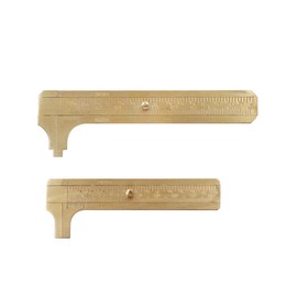 Leadigol Vernier Calipe Retro Sliding Gauge Double Scale Sliding Pocket Copper Brass Vernier Caliper Ruler for Measuring Tool,Gemstones