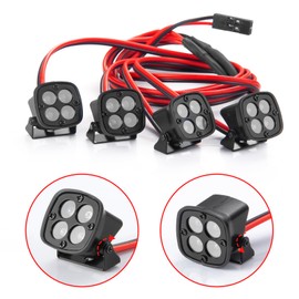 RC Crawler Lights LED Headlight Spotlight for Axial TRX-4 TRX6 SCX10 90046 RC Crawler Car (1#4)