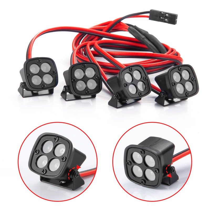 RC Crawler Lights LED Headlight Spotlight for Axial TRX-4 TRX6