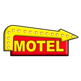 Handmade MOTEL Arrow Sign 24x10